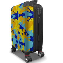 Load image into Gallery viewer, Yellow Blue Neon Camouflage Luggage by The Photo Access