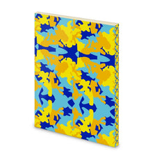 Cargar imagen en el visor de la galería, Yellow Blue Neon Camouflage Pocket Notebook by The Photo Access