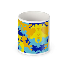 Cargar imagen en el visor de la galería, Yellow Blue Neon Camouflage Pen Pot by The Photo Access