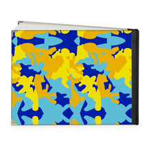 Cargar imagen en el visor de la galería, Yellow Blue Neon Camouflage Guest Book by The Photo Access