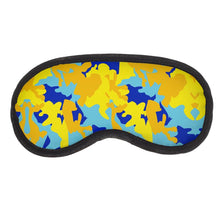 Load image into Gallery viewer, Yellow Blue Neon Camouflage Eye Mask by The Photo Access