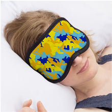Load image into Gallery viewer, Yellow Blue Neon Camouflage Eye Mask by The Photo Access