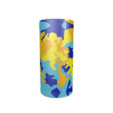 Cargar imagen en el visor de la galería, Yellow Blue Neon Camouflage Round Shot Glass (Set of 2) by The Photo Access