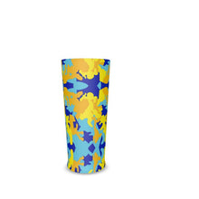 Load image into Gallery viewer, Yellow Blue Neon Camouflage Beer Glasses by The Photo Access