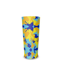 Load image into Gallery viewer, Yellow Blue Neon Camouflage Beer Glasses by The Photo Access