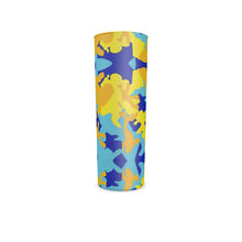 Lade das Bild in den Galerie-Viewer, Yellow Blue Neon Camouflage Hi-Ball Water Glass by The Photo Access