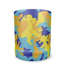 Load image into Gallery viewer, Yellow Blue Neon Camouflage Whisky Glass by The Photo Access