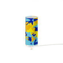 Load image into Gallery viewer, Yellow Blue Neon Camouflage Standing Lamp by The Photo Access