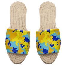 Load image into Gallery viewer, Yellow Blue Neon Camouflage Sandal Espadrilles by The Photo Access