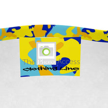 Load image into Gallery viewer, Yellow Blue Neon Camouflage Mens Cut And Sew T-Shirt by The Photo Access