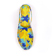 Load image into Gallery viewer, Yellow Blue Neon Camouflage Espadrilles by The Photo Access