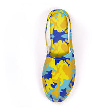 Load image into Gallery viewer, Yellow Blue Neon Camouflage Espadrilles by The Photo Access