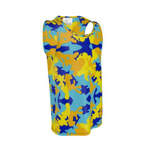 Load image into Gallery viewer, Yellow Blue Neon Camouflage Cut And Sew Vest by The Photo Access