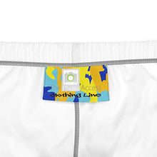 Load image into Gallery viewer, Yellow Blue Neon Camouflage Ladies Silk Pyjama Bottoms by The Photo Access