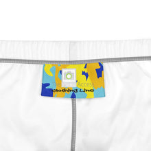 Load image into Gallery viewer, Yellow Blue Neon Camouflage Ladies Silk Pyjama Shorts by The Photo Access