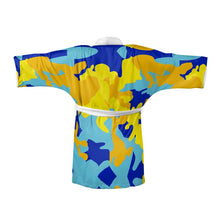 将图片加载到图库查看器,Yellow Blue Neon Camouflage Kimono by The Photo Access