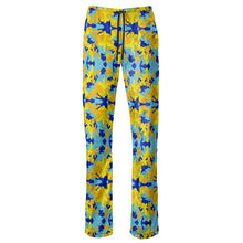 Load image into Gallery viewer, Yellow Blue Neon Camouflage Womens Trousers by The Photo Access