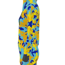 Load image into Gallery viewer, Yellow Blue Neon Camouflage Hoody Dress by The Photo Access
