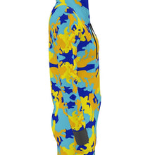 Load image into Gallery viewer, Yellow Blue Neon Camouflage Hoody Dress by The Photo Access