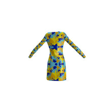 将图片加载到图库查看器,Yellow Blue Neon Camouflage Ladies Cardigan by The Photo Access