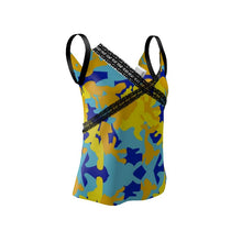 Загрузить изображение в средство просмотра галереи, Yellow Blue Neon Camouflage Cami by The Photo Access