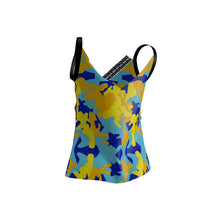 Загрузить изображение в средство просмотра галереи, Yellow Blue Neon Camouflage Cami by The Photo Access