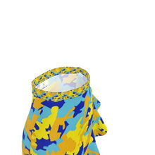 Load image into Gallery viewer, Yellow Blue Neon Camouflage Flounce Skirt by The Photo Access
