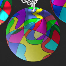 将图片加载到图库查看器,Museum Colour Art Triple Silver Disk Pendant by The Photo Access
