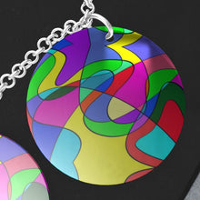 将图片加载到图库查看器,Museum Colour Art Triple Silver Disk Pendant by The Photo Access