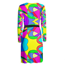 Load image into Gallery viewer, Museum Colour Art Wrap Dress by The Photo Access