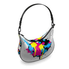 Load image into Gallery viewer, Ink Stains Curve Hobo Bag by The Photo Access