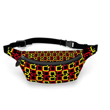 Load image into Gallery viewer, Abstract Red & Yellow Geometric Fanny Pack by The Photo Access