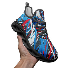 Load image into Gallery viewer, Colorful Thin Lines Art Unisex Bounce Mesh Knit Sneakers by The Photo Access