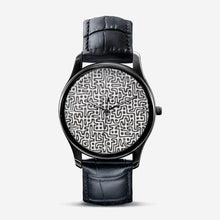 Load image into Gallery viewer, Hand Drawn Labyrinth Classic Fashion Unisex Print Black Quartz Watch Dial by The Photo Access
