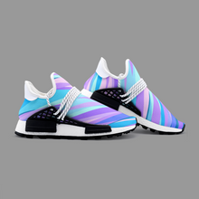 Load image into Gallery viewer, Blue Pink Abstract Eighties Unisex Lightweight Sneaker S-1 by The Photo Access