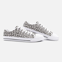 将图片加载到图库查看器,Hand Drawn Labyrinth Unisex Low Top Canvas Shoes by The Photo Access