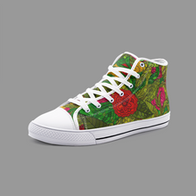 गैलरी व्यूवर में इमेज लोड करें, Hand Drawn Floral Seamless Pattern Skirt Unisex High Top Canvas Shoes by The Photo Access