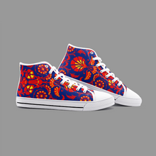 Lade das Bild in den Galerie-Viewer, Wallpaper Damask Floral Unisex High Top Canvas Shoes by The Photo Access