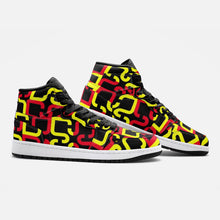 Cargar imagen en el visor de la galería, Abstract Red & Yellow Geometric Unisex Sneaker TR by The Photo Access