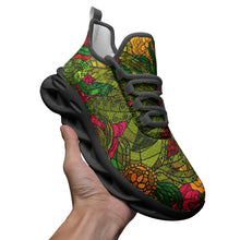 Load image into Gallery viewer, Hand Drawn Floral Seamless Pattern Unisex Bounce Mesh Knit Sneakers by The Photo Access