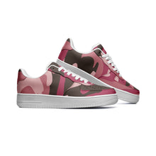 Load image into Gallery viewer, Pink Camouflage Unisex Low Top Leather Sneakers by The Photo Access