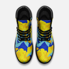 将图片加载到图库查看器,Yellow Blue Neon Camouflage Casual Leather Lightweight boots TB by The Photo Access