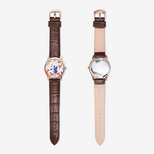 将图片加载到图库查看器,Abstract Leaf & Plant Classic Fashion Unisex Print Gold Quartz Watch Dial by The Photo Access
