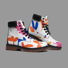 将图片加载到图库查看器,Abstract Leaf & Plant Casual Leather Lightweight boots TB by The Photo Access