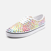 将图片加载到图库查看器,Colorful Neo Memphis Geometric Pattern Unisex Canvas Shoes Fashion Low Cut Loafer Sneakers by The Photo Access