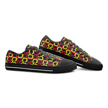 Load image into Gallery viewer, Abstract Red & Yellow Geometric Unisex Low Top Canvas Shoes by The Photo Access