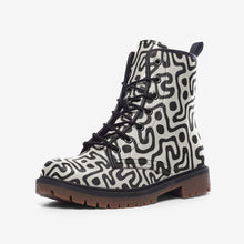 Lade das Bild in den Galerie-Viewer, Hand Drawn Labyrinth Casual Leather Lightweight boots MT by The Photo Access