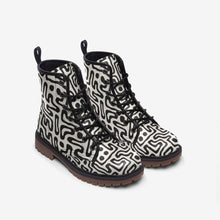Lade das Bild in den Galerie-Viewer, Hand Drawn Labyrinth Casual Leather Lightweight boots MT by The Photo Access