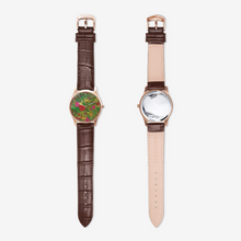 Load image into Gallery viewer, Hand Drawn Floral Seamless Pattern Classic Fashion Unisex Print Gold Quartz Watch Dial by The Photo Access