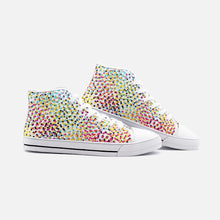 将图片加载到图库查看器,Colorful Neo Memphis Geometric Pattern Unisex High Top Canvas Shoes by The Photo Access